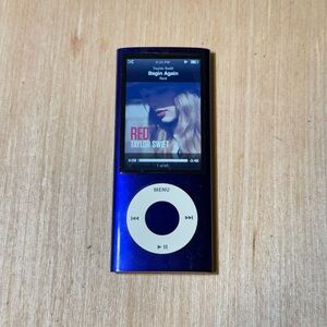 iPod Nano 5thGen Model:A1320 8GB Purple Tested Good w/Char-1532/songs Read Below